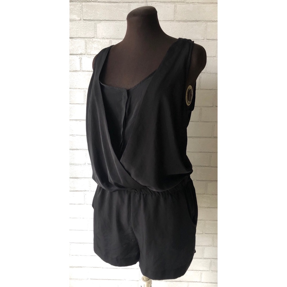 Zara Black Slouchy Shorts Romper Jumpsuit M